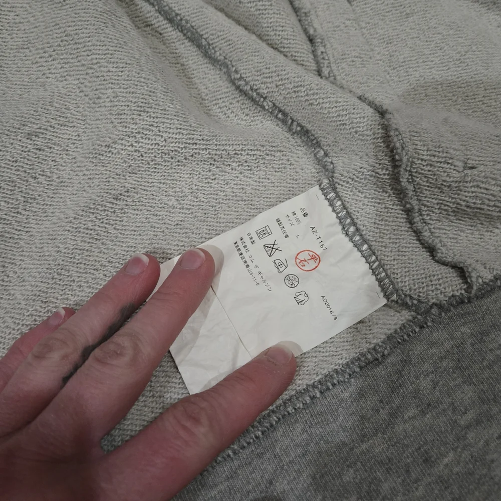 Comme des Garçons Play Gray Hoodie - SIZE L - Picture 5 of 14
